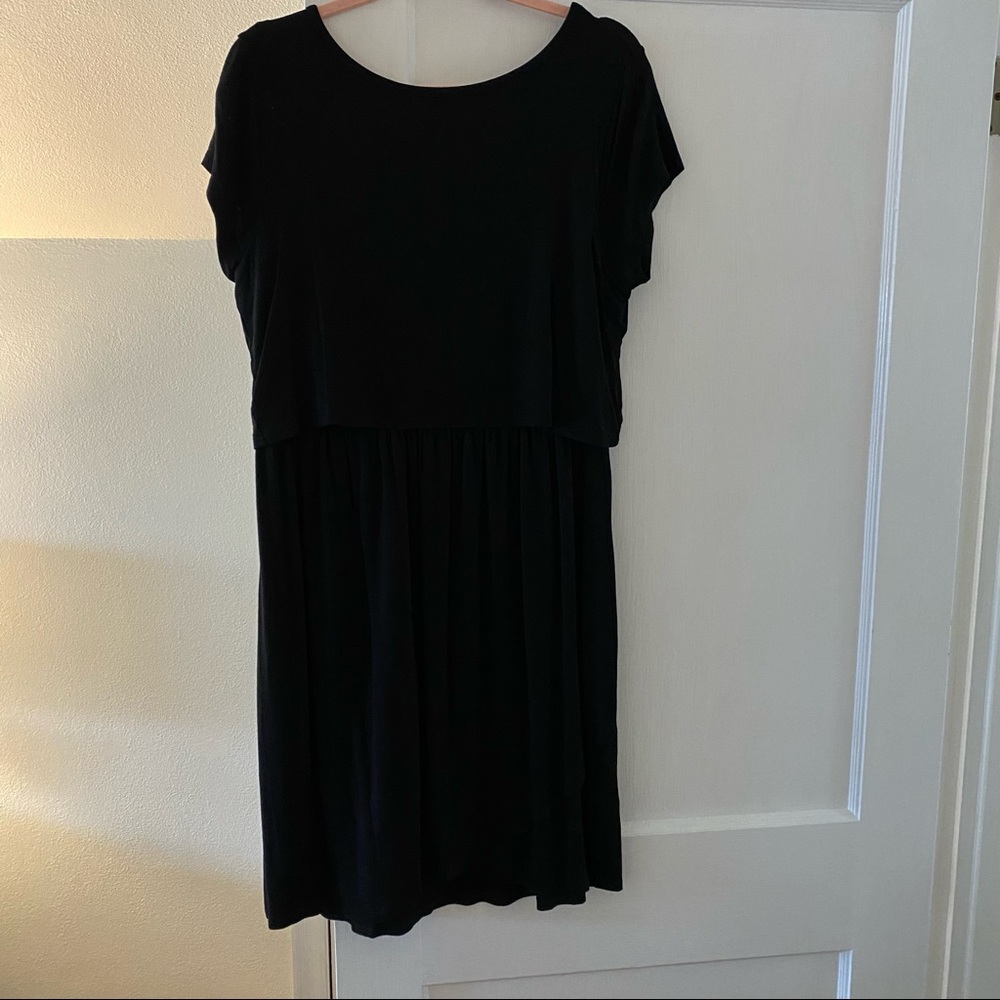 Black Flowy Old Navy Nursing Dress (never worn!)